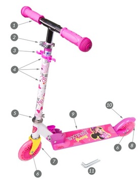 ПРОЧНЫЙ МЕТАЛЛИЧЕСКИЙ СКЛАДНОЙ МИНИ-РЕЗИНОВЫЙ СКУТЕР