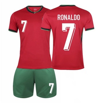 2024NOWE KOMPLET STRÓJ PIŁKARSKI KOSZULKA PORTUGALIA C.RONALDO NO.7 DZIECKO