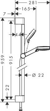 Z1 Hansgrohe 26536400 Crometta Душевой набор