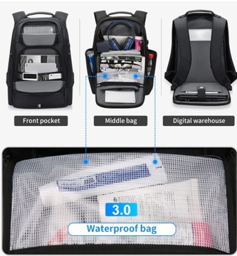 Plecak ROWE R-5076 na laptopa 15,6 16,4 z USB