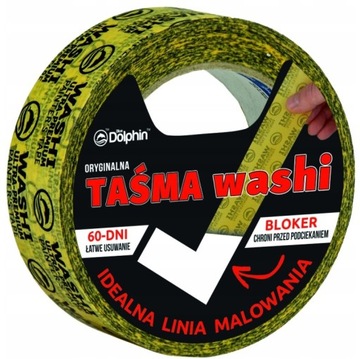 TAŚMA MALARSKA WASHI BLUE DOLPHIN 47MM X 50M