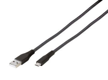 Kabel USB A - micro USB typ B 1,5m Oplot Szybkie Ładowanie + Dane Vivanco
