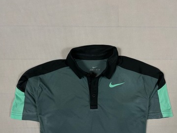 Nike Dri-Fit Koszulka Polo Męska Zieleń Logo Klasyk Unikat M