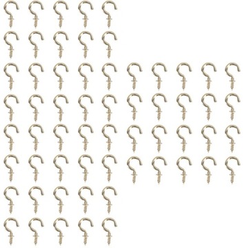 HAKI SUFITOWE METALOWE WKRĘTY DO DREWNA 60 SZT