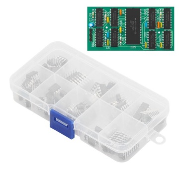 КОМПЛЕКТ АДАПТЕРОВ DIP IC SOCKET ДЛЯ РАБОТЫ, 85 ШТ.