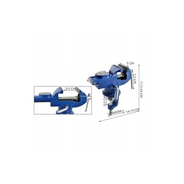 IMADŁO ŚLUSARSKIE OBROTOWE Z KOWADŁEM ŻELIWNE DWUSZCZĘKOWE STALOWE 55MM