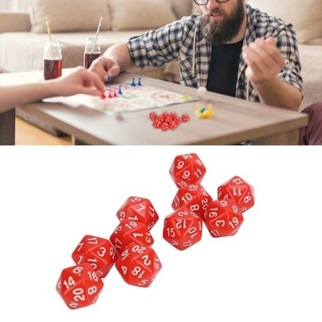 10 ШТ. НАБОР МНОГОСТОРОННИХ КУБИКОВ ДЛЯ РПГ, 20-СТОРОННИЕ КУБИКИ