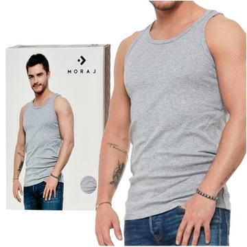 Podkoszulek Szary Męski Bawełniany Moraj 3XL