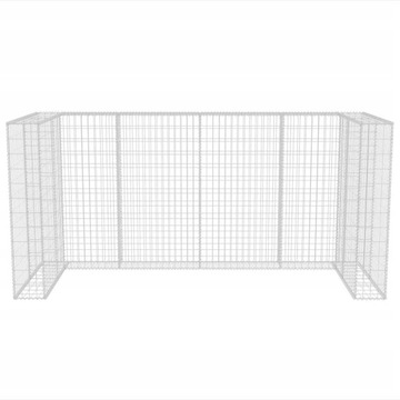 vidaXL Габионная крышка на 3 мусорных бака сталь 250x100x120 см