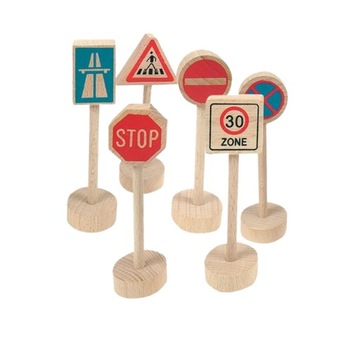 Zestaw znaków drogowych dla dzieci do zabawy