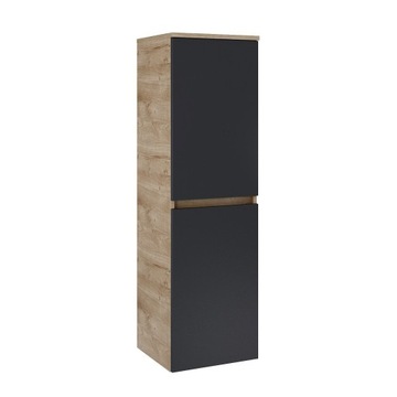 Szafka wisząca wysoka Top czarny mat / dąb canola szer 35 wys 120 cm