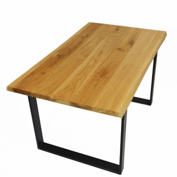 STÓŁ DĘBOWY LIVE EDGE nogi proste