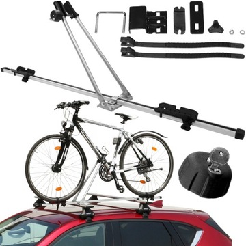 UCHWYT ROWEROWY NA DACH BAGAŻNIK NA ROWER AMOS ALUMINIUM ZAMYKANY