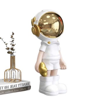 figurka astronauta dekoracja pokoju biały