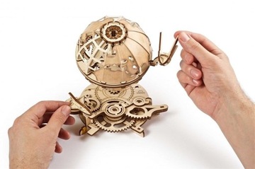 МЕХАНИЧЕСКАЯ ДЕРЕВЯННАЯ МОДЕЛЬ ГЛОБУС ДЛЯ СБОРКИ БЕЗ КЛЕЯ 3D ПАЗЛ UGEARS