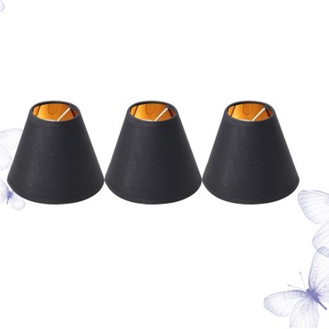HOME DECOR CZARNY Klosz kinkietu żyrandola 3 szt