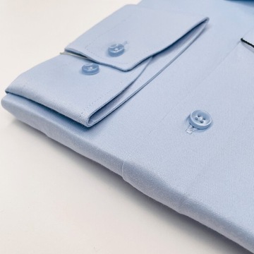 REGULAR-FIT Elegancka wizytowa błękitna koszula męska z lycrą EXCLUSIVE