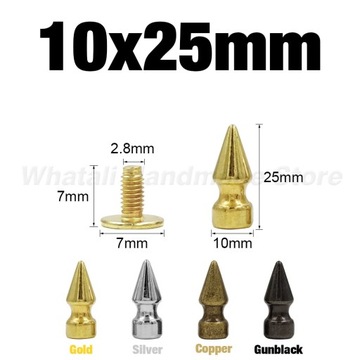 Bullet Spikes Rivets For Leather Punk Studs and Punk Cool Spikes For