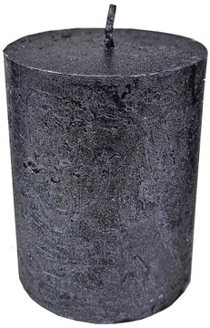 Ozdobna ŚWIECA CZARNA RUSTIC ARTMAN 9cm ŚWIECZKA