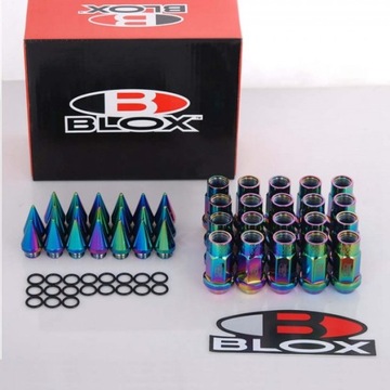 Гайки тюнинговые Blox m12x1,5 широкопрофильные 80мм SPESCHES разные цвета