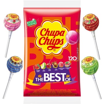 Chupa Chups Lizaki wielosmakowe 1440 g (120 sztuk)
