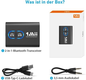 1mii Adapter Bluetooth 5.0, nadajnik 3 w 1, ML300