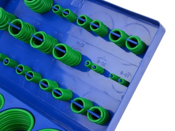 НАБОР УПЛОТНИТЕЛЬНЫХ КОЛЬЦ GEKO - УПЛОТНЕНИЯ КОНДИЦИОНЕРА 419 ШТ. ЗЕЛЕНЫЙ ЧЕМОДАН G02913