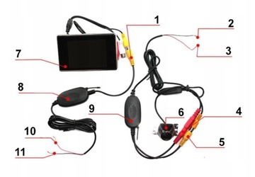 Беспроводной модуль камеры заднего вида WIFI RCA 12V RCA камера