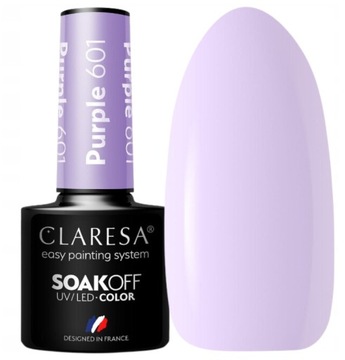 CLARESA LAKIER HYBRYDOWY FIOLETOWY ODCIENIE FIOLETU KOLEKCJA PURPLE 601