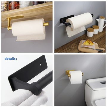 ДЕРЖАТЕЛЬ БУМАЖНЫХ ПОЛУЧЕНИЙ ПОЛКА ДЛЯ ТУАЛЕТНОЙ БУМАГИ ДЛЯ ВАННОЙ КУХНИ ЧЕРНАЯ 12,4 ДЮЙМА