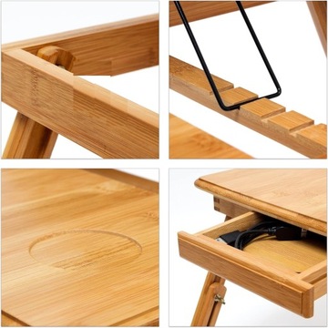СТОЛИК ДЛЯ НОУТБУКА ДЛЯ КРОВАТИ ПОДСТАВКА ДЛЯ КОМПЬЮТЕРА ДЕРЕВЯННАЯ РЕГУЛИРУЕМАЯ ПОЛКА
