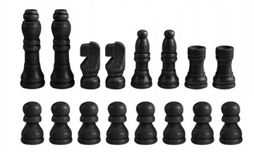 Деревянные шахматные фигуры в футляре BOX 30 х 30 см.