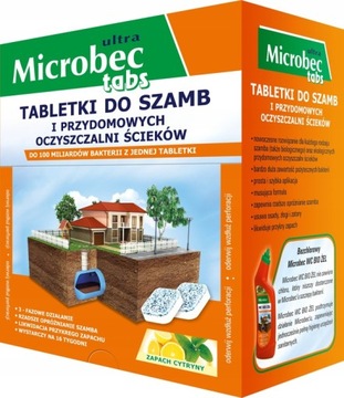 Preparat TABLETKI do szamb ścieków Microbec