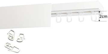 Одинарный потолочный рельс из ПВХ с крышкой, потолочный карниз с крышкой 240