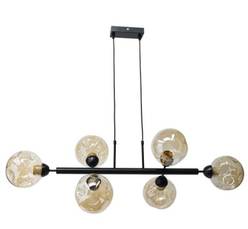 Lampa sufitowa TF6-E27-k50-cz do LED szklany klosz