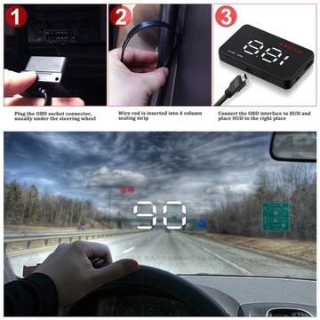 A1000 3,5-дюймовый OBD2 System Universal Car Projector HUD 7F