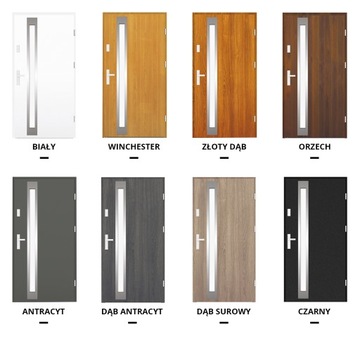 Наружные стальные двери 80/55 ДУБ АНТРАЦИТ РЕФЛЕКС