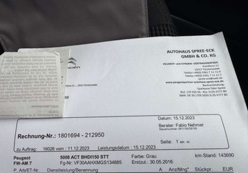 Peugeot 5008 I Minivan Facelifting 2.0 BlueHDi 150KM 2016 Peugeot 5008 LIFT 2,0 HDI 150KM Navi Climatronic Led Bezwypadkowy SERWIS A, zdjęcie 27