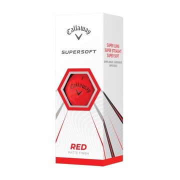 Piłki golfowe CALLAWAY SUPERSOFT 2023 (czerwony mat, 3 szt.)
