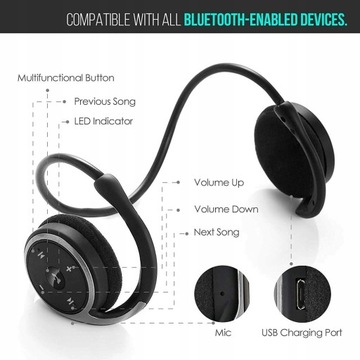 СПОРТИВНЫЕ НАУШНИКИ ДЛЯ БЕГА С BLUETOOTH