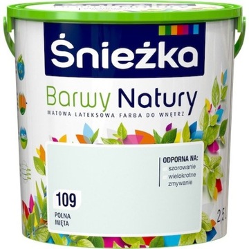 FARBA ŚNIEŻKA BARWY NATURY 2,5l POLNA MIĘTA