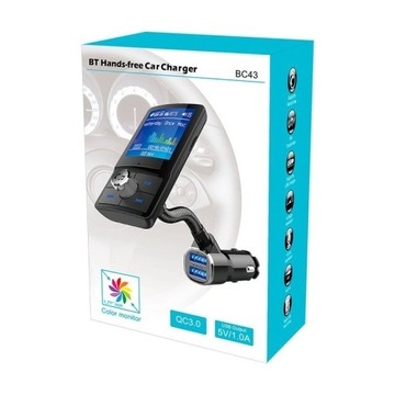 FM-передатчик Bluetooth, 2 зарядных устройства USB.