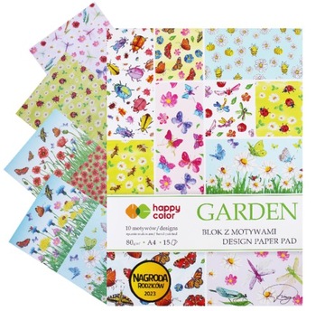 HAPPY COLOR BLOK Z MOTYWAMI A4 GARDEN