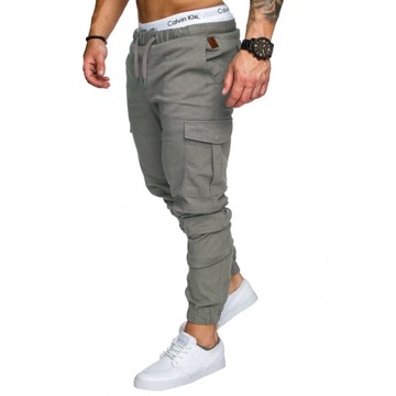 Men Cargo Pants Summer Work Trousers Stretch Waist