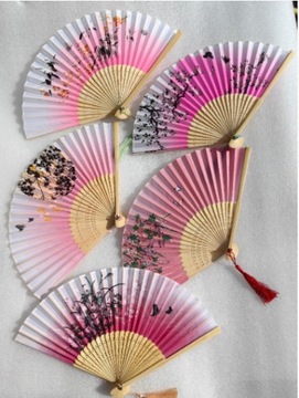 Элегантный деревянный бамбуковый веер с кисточкой LUX