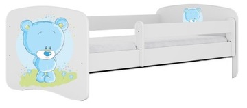 KOCOT KIDS BIAŁE KLASYCZNE ŁÓŻKO DZIECIĘCE 140x70 CM BABYDREAMS MIŚ