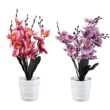 2 искусственных орхидеи в горшке с цветами орхидей