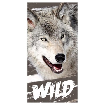 Ręcznik kąpielowy dla dzieci 70x140 Wilk wild