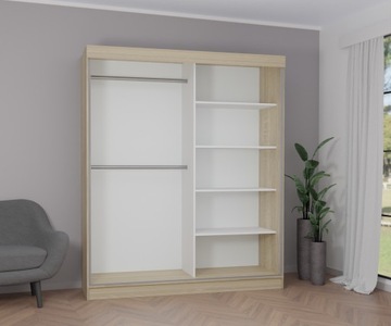 2D ШКАФ SONOMA BODY 100СМ - ЗЕРКАЛО + БЕЛЫЙ ФАСАД