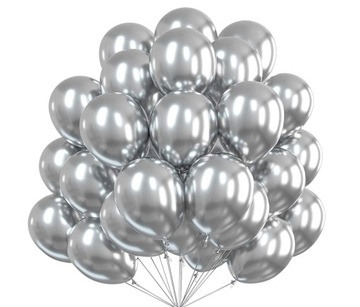 BALONY CHROMOWANE GLOSSY SREBRNE